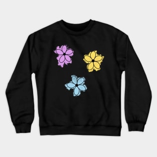 Watercolor Flower Doodle 3 Pack Crewneck Sweatshirt